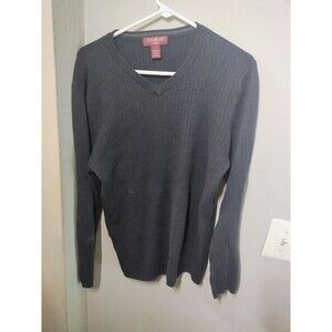 Luca MIlani dark grey medium v-neck sweater L